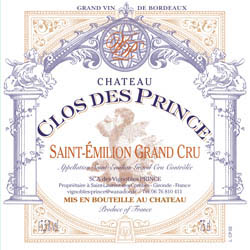 Château Clos des Prince 2001, Clos des Princes, Saint-Emilion Grand Cru, Saint-Emilion, vin de Bordeaux